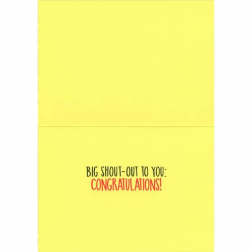 Avanti Groundhog Shouting Into Construction Cone Humorous: Funny Graduation Card Perspective: back
