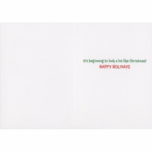 Avanti Press Greeting Card Christmas Dog Ornament Butt Perspective: back
