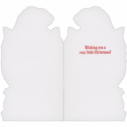 Avanti Press Greeting Cards Christmas Kitten Knit Santa Hat Perspective: back