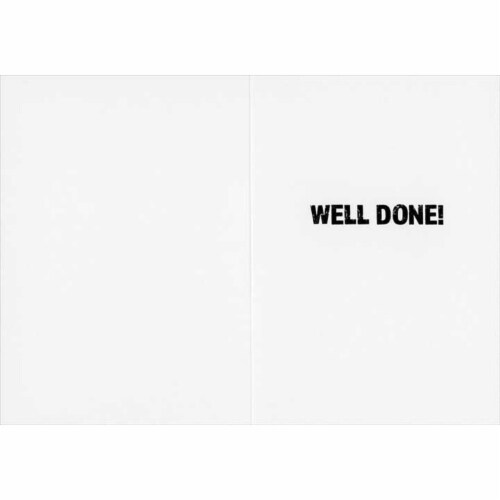 Avanti Congratulations: Bold Letters on Black Congratulations Card Perspective: back