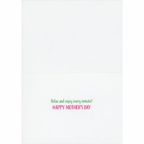 Avanti Relaxing Otter in Pond of Water Lilies Cute Mother's Day Card Perspective: back