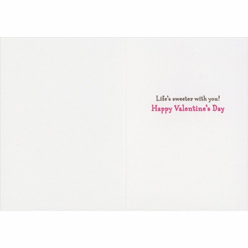 Avanti Little Boy Feeding Little Girl Chocolates On Bench Cute Valentine's Day Card Perspective: back