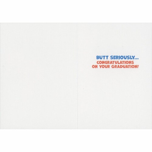 Avanti Corgi Dog with Grad Cap on Butt Funny/Humorous Graduation Card Perspective: back