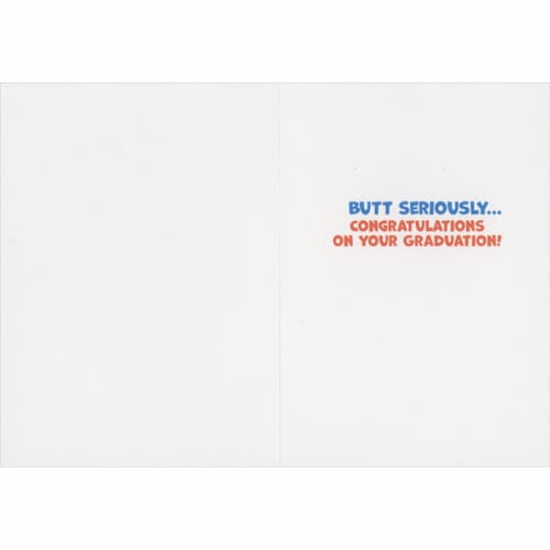 Avanti Corgi Dog with Grad Cap on Butt Funny/Humorous Graduation Card Perspective: back