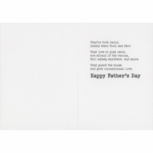 Avanti Press Greeting Cards Father's Day- DADS ARE A LOT LIKE DOGS Perspective: back
