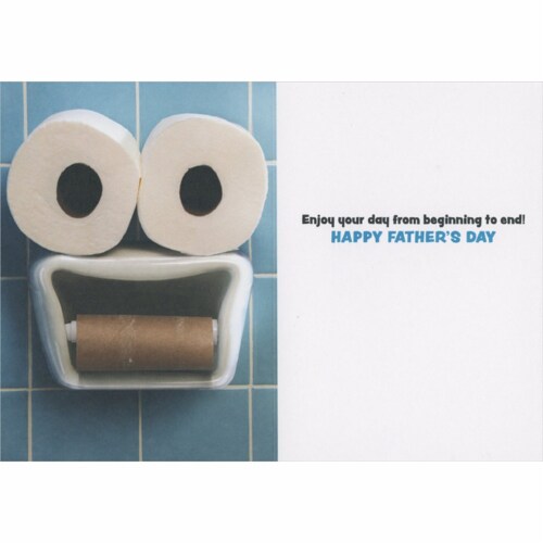 Avanti Press Greeting Cards Father's Day- TOILET PAPER FACE Perspective: back