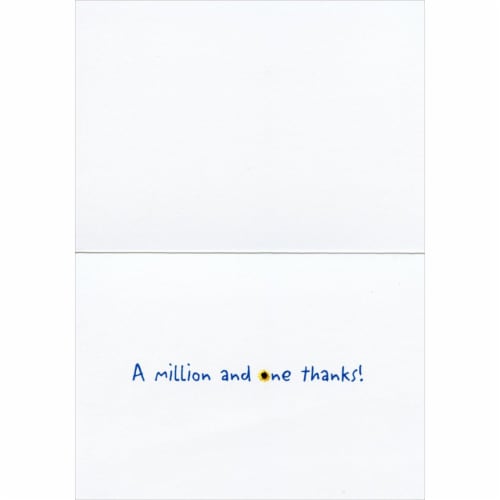 Avanti Sunflower Field Thank You Card Perspective: back