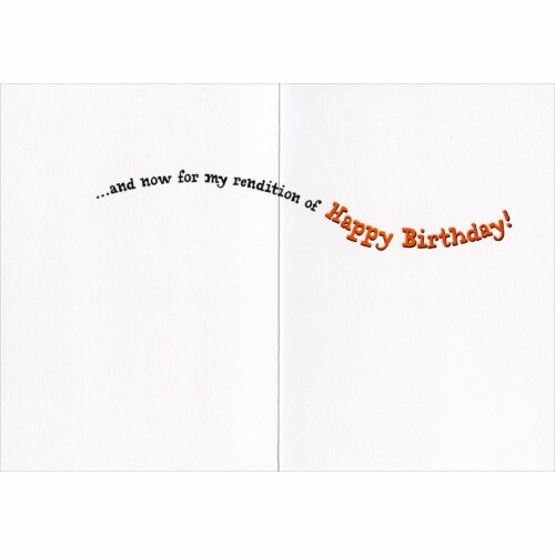 Avanti Press Greeting Cards Birthday Boy Bending Microphone Perspective: back