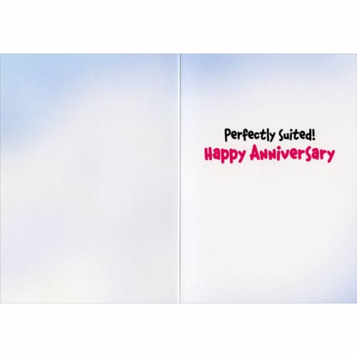 Avanti Press Greeting Cards Anniversary Penguins Holding Hands Perspective: back