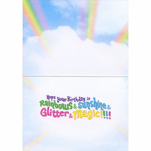 Avanti Press Greeting Cards Birthday Alpaca Unicorn Perspective: back