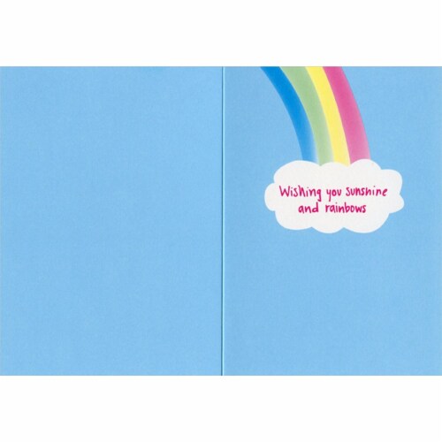 Avanti Press Greeting Card Friendship Llama Licks Rainbow Perspective: back