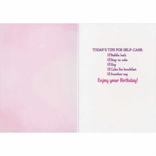 Avanti Press Greeting Cards Birthday- KITTY CAT HYDRANGEA CAP Perspective: back