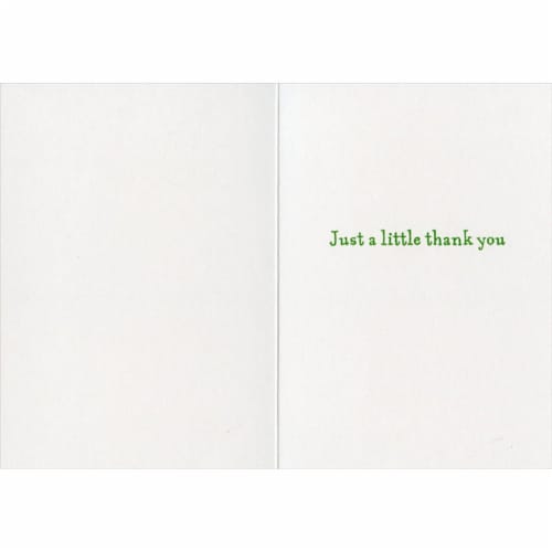 Avanti Groundhog Holding Daisies Cute Thank You Card Perspective: back