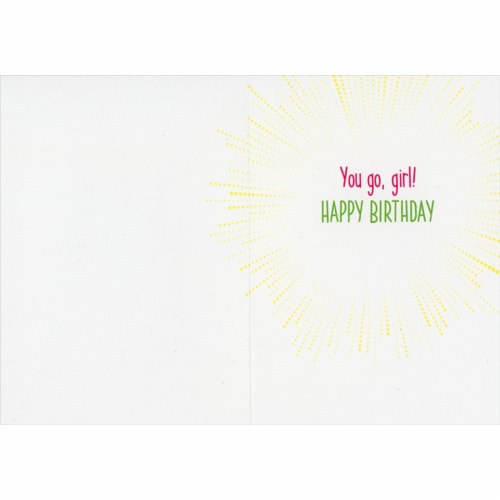 Avanti Press Greeting Card Birthday Little Girl Superhero Perspective: back