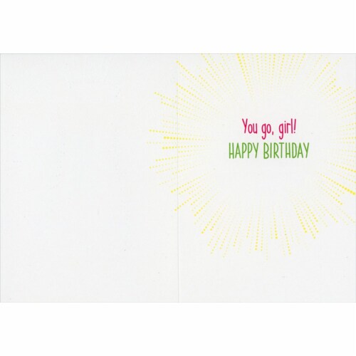 Avanti Press Greeting Card Birthday Little Girl Superhero Perspective: back