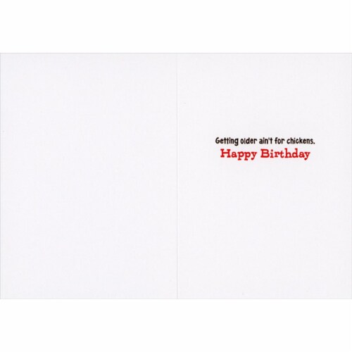 Avanti Press Greeting Cards Birthday Chicken in Overalls Perspective: back