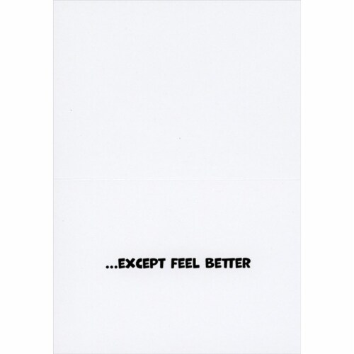 Avanti Press Greeting Card Get Well Dog Face On Pillow - New Verse Perspective: back