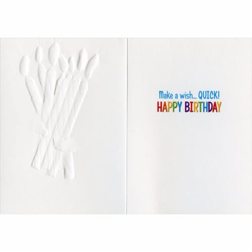 Avanti Press Greeting Cards Birthday- CHIPMUNK BIRTHDAY CANDLES Perspective: back