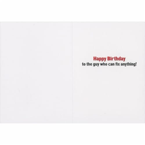 Avanti Press Greeting Cards Birthday- MAN AND DOG ENGINE TUNE UP Perspective: back