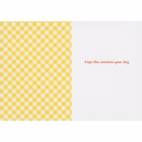 Avanti Press Greeting Cards Get Well Honey Bear with Flowers Perspective: back