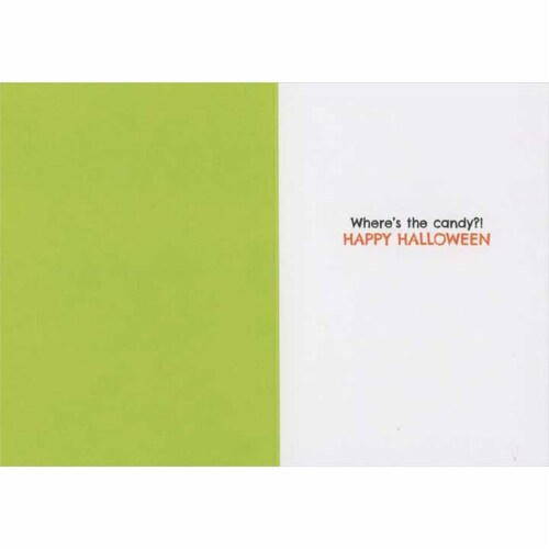 Avanti Press Greeting Cards Halloween Dog Pumpkin Bucket Head Perspective: back