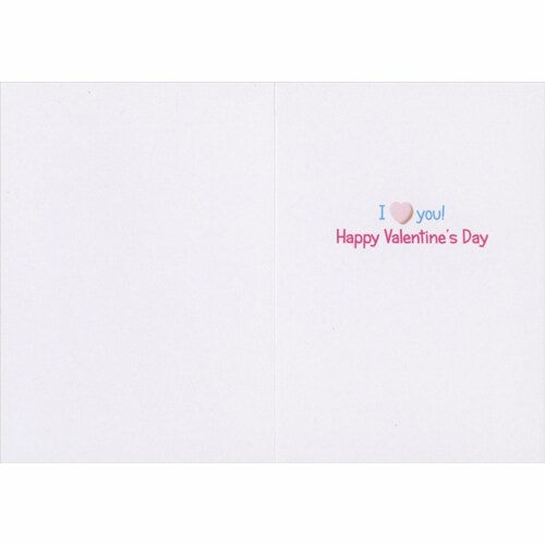 Avanti Concentric Hearts Formed from Heart Shaped Candies Valentine's Day Card Perspective: back