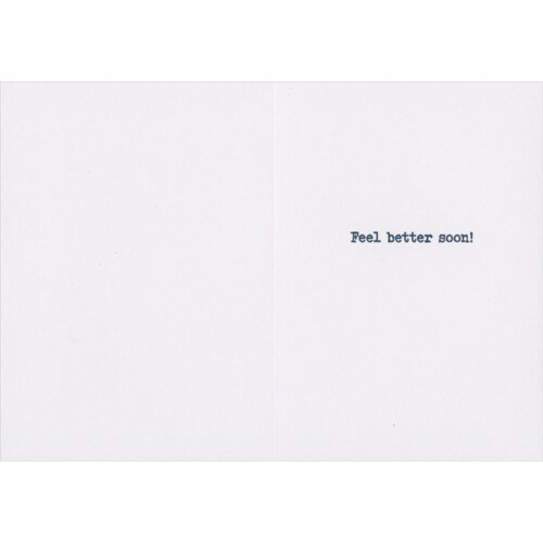 Avanti Press Greeting Card Get Well Cat Hospital Gown Perspective: back