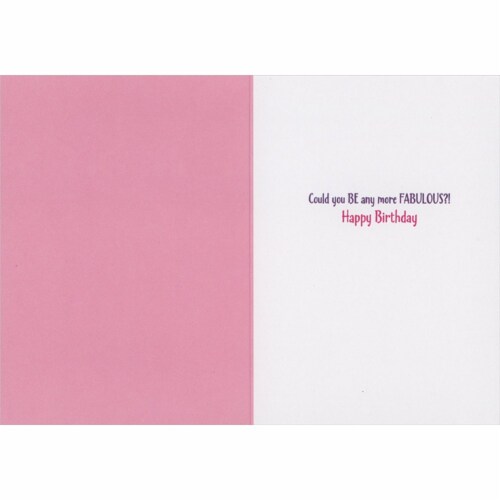 Avanti Press Greeting Card Birthday Flamingo Floating in Inner Tube Perspective: back