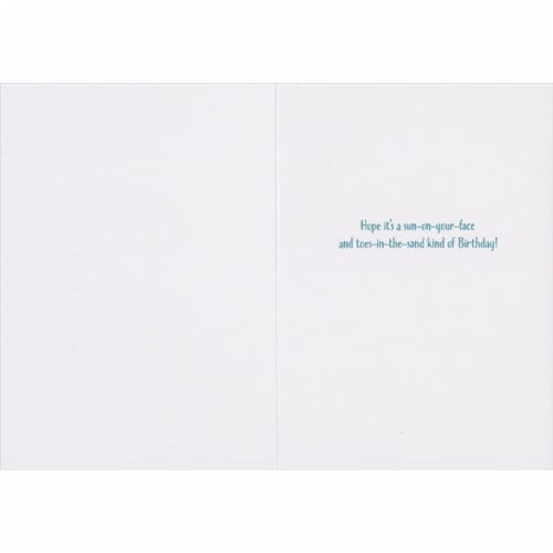 Avanti Press Greeting Cards Birthday- LITTLE KID RELAXING ON BEACH Perspective: back