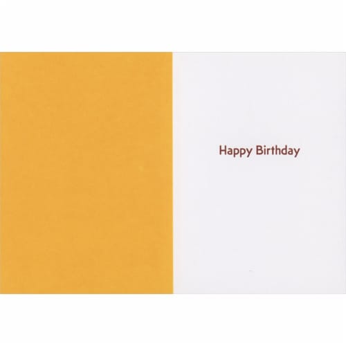 Avanti Gray Cat with Mustache and Curling Hairdo Holding Drink Funny Birthday Card for Man Perspective: back