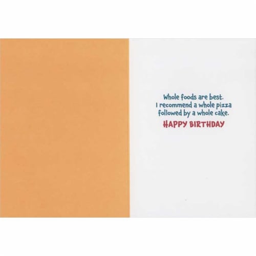 Avanti Press Greeting Card Cat Eating Whole Pizza Perspective: back