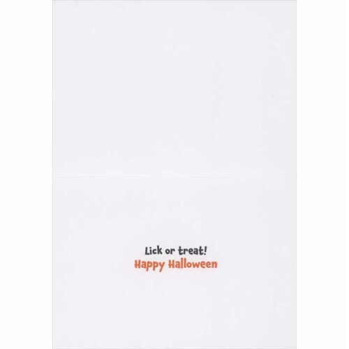 Avanti Press Greeting Cards Halloween Candy Corn Cat Perspective: back