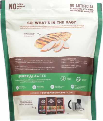 Supreme Source® Savory Jerky Cuts Chicken Premium Dog Treats Perspective: back