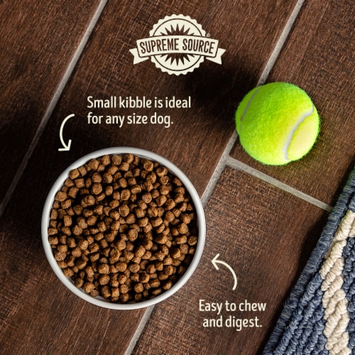 Supreme Source Grain-Free Super-Premium Salmon Meal and Sweet Potato Recipe Dog Food 11 lb Perspective: back