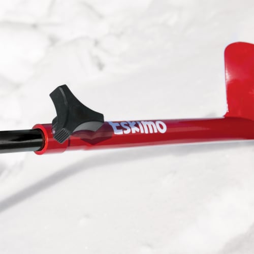 Eskimo Dual Flat Blade Ice Fishing Hand Auger with Blade Protector