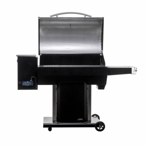 Usg890Ss Stainless Steel Wood Pellet Grill & Smoker Perspective: back