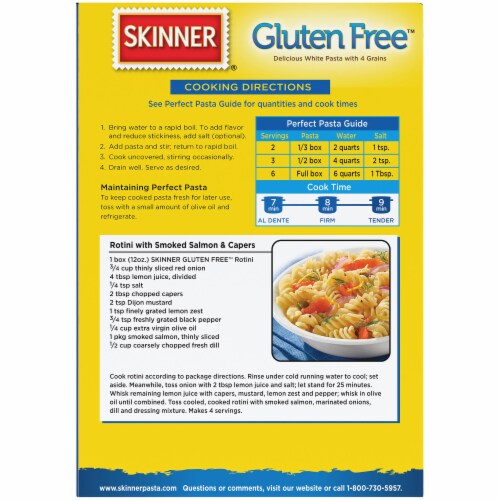 Skinner® Gluten Free Four Grain Rotini Pasta Perspective: back