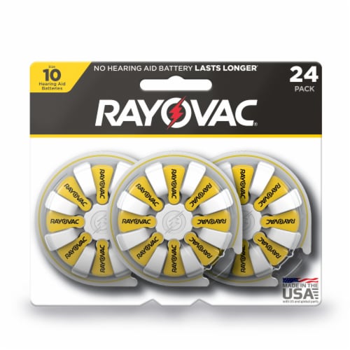 Rayovac® Hearing Aid Carbon Zinc Size 10 Batteries Perspective: back