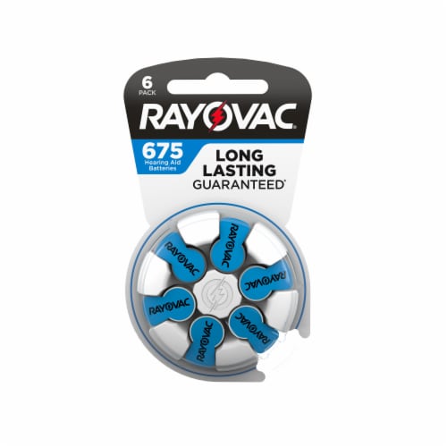 Rayovac Hearing Aid Zinc 675 Batteries - 6 Pack Perspective: back