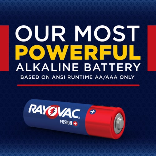 Rayovac Fusion AAA Batteries , Triple A Alkaline Batteries Perspective: back