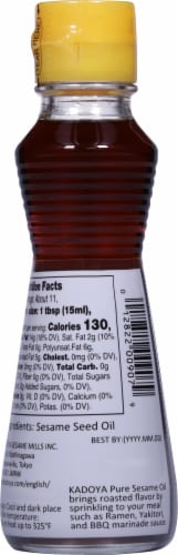 Kadoya Pure Sesame Oil Perspective: back