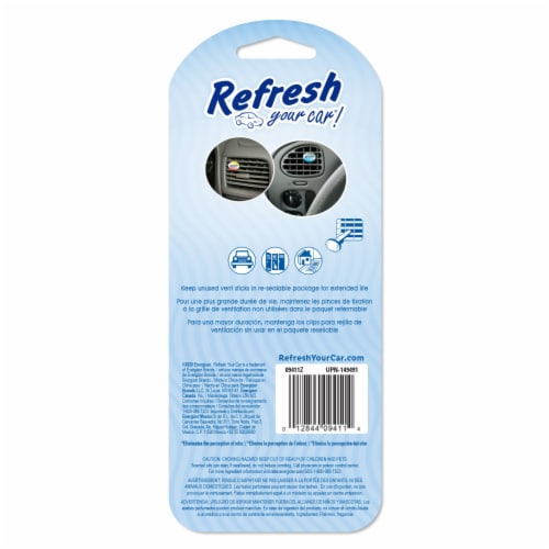 Refresh Your Car!® Summer Breeze & Alpine Meadow Odor Eliminating Vent Clips Perspective: back