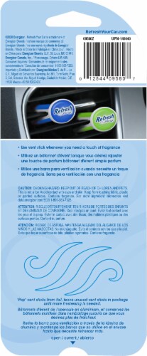 Refresh Your Car!® Cucumber Melon & Fresh Linen Odor Eliminating Auto Vent Sticks Perspective: back