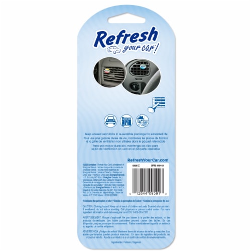 Refresh Your Car!® Summer Breeze & Alpine Meadow Dual Scent Odor Eliminating Auto Vent Sticks Perspective: back