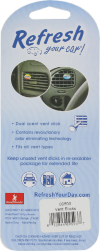 Refresh Your Car!® Fresh Strawberry & Cool Lemonade Dual Scent Odor Eliminating Auto Vent Sticks Perspective: back