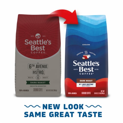 Seattle's Best Coffee™ 6th Avenue Bistro Dark Roast Ground Coffee Perspective: back