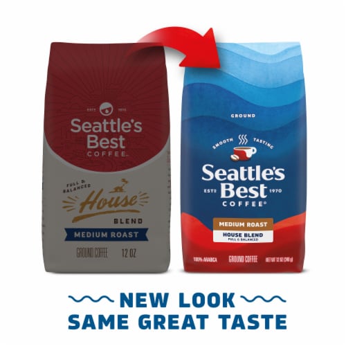Seattle’s Best Coffee House Blend Medium Roast Ground Coffee Perspective: back