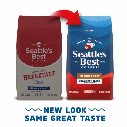 Seattle’s Best Coffee Breakfast Blend Medium Roast Ground Coffee Perspective: back