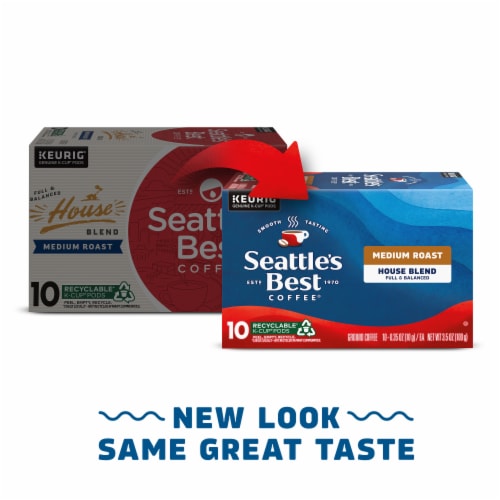 Seattle's Best Coffee House Blend Medium Roast K-Cup Coffee Pods Perspective: back