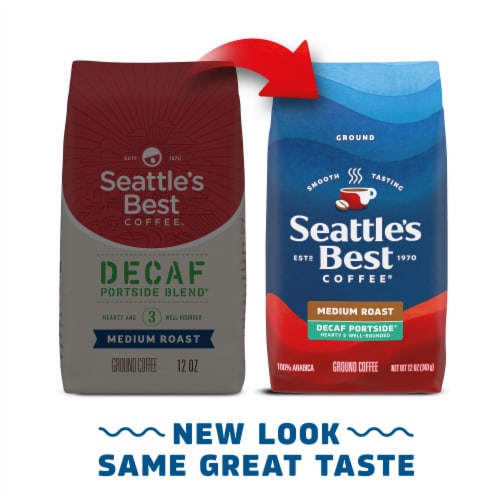 Seattle’s Best Coffee Decaf Portside Medium Roast Ground Coffee Perspective: back